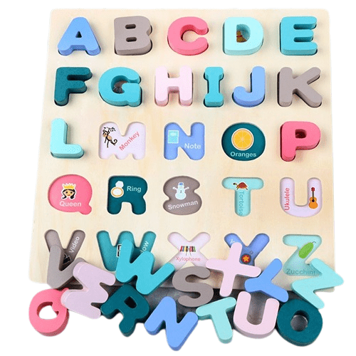 Capital Case Wooden Alphabet Puzzle