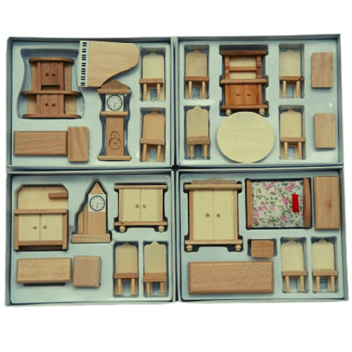 Doll House Furniture Wooden (set of 2)
