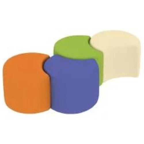 Haya Crescent Leatherite Pouffe