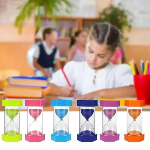 20 Minutes Sand Timer Hourglass Toy ,Sand Clock For Kids Games Classroom Kitchen Home Office Decoration(Yellow, Blue, Red)