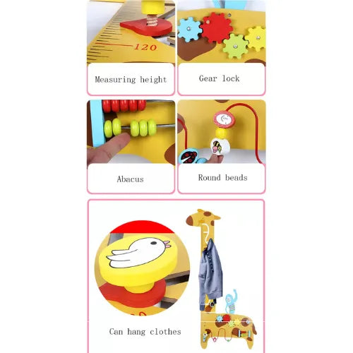 Wooden Activity Puzzle Wall Game Giraffe