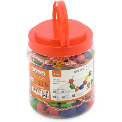 Wooden Lacing Beads – Big 30 pcs