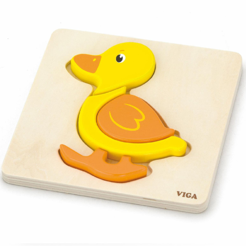 Wooden Shape Block Puzzle Duck