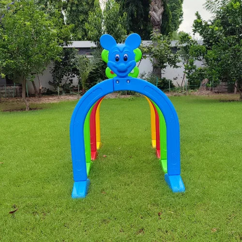 Kids Play Tunnel Hurdles