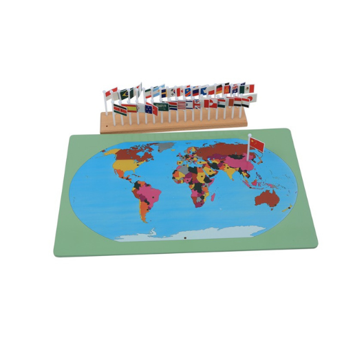 World Map, Flags and Stand
