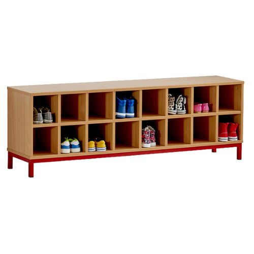School Cloakroom Bench With Storage Compartments