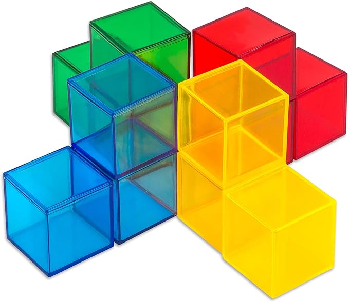 Transparent Colored Cubes 36 Pcs