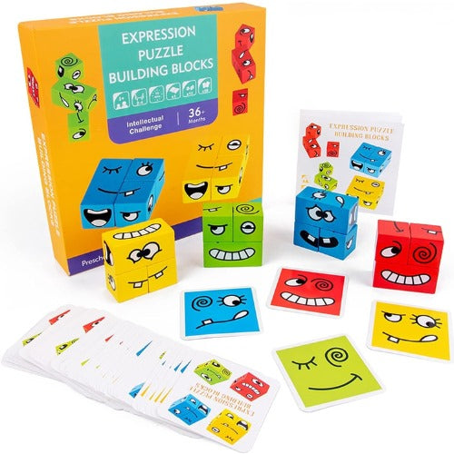 Expression Puzzle Building Blocks