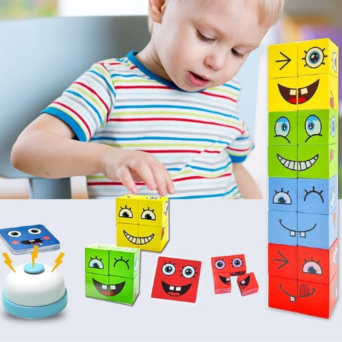 Expression Puzzle Building Blocks