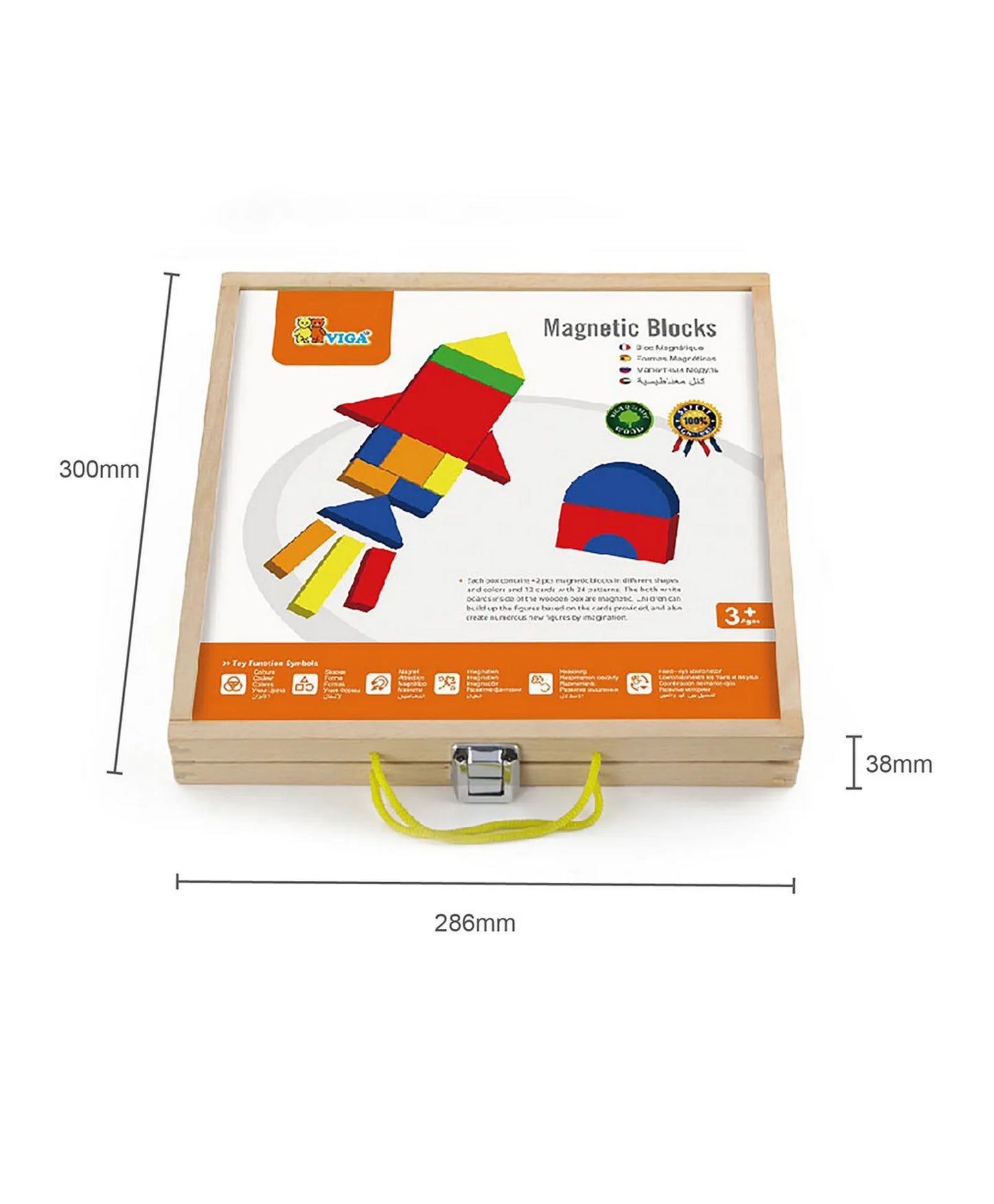 Magnetic Blocks in Wooden Case