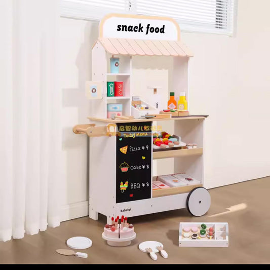 Wooden Snack Food Cart