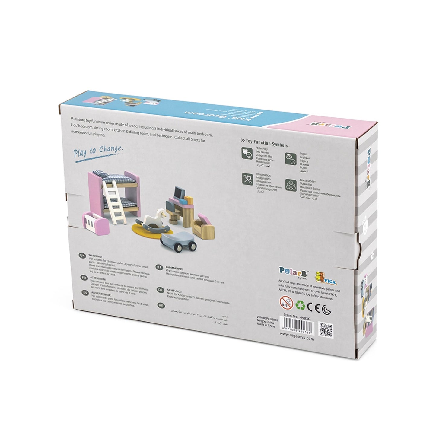 Doll House Furniture Kids Bed Room