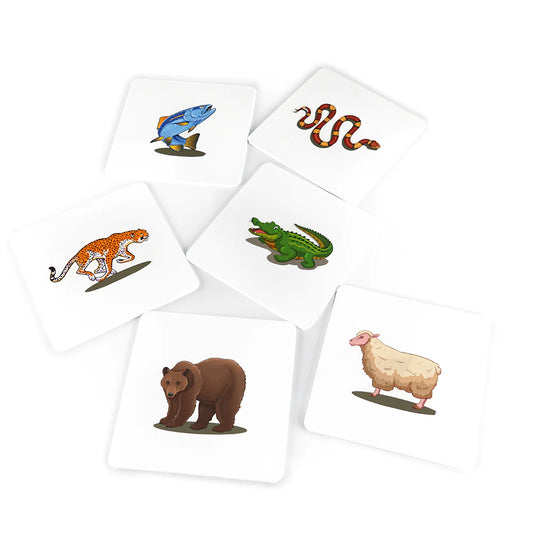 Animal Print Hand Perception Development Mats (6 PCS)