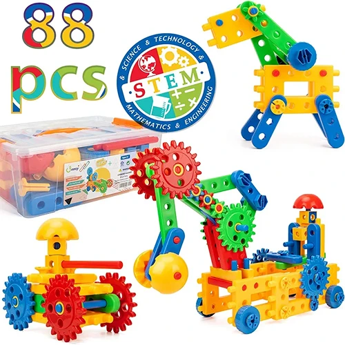 Cossy Engineering Blocks for Kids 102 Pcs
