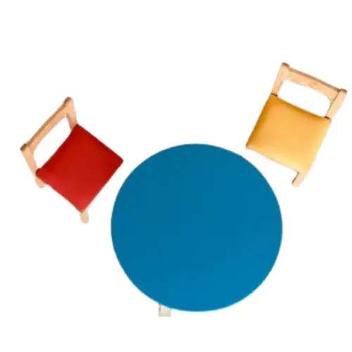 Leather Chairs & Table