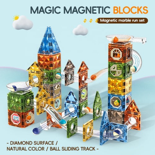 Magnetic Building Blocks – 174 Pcs Set