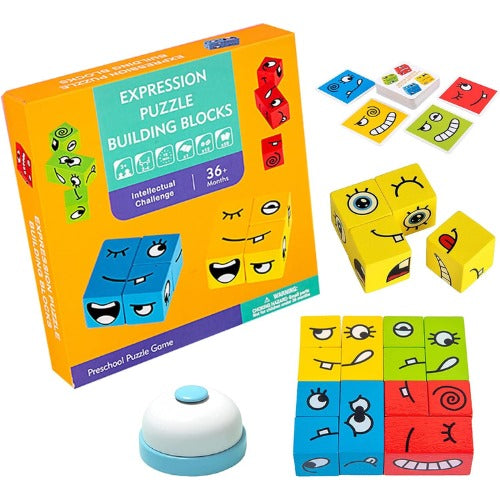 Expression Puzzle Building Blocks
