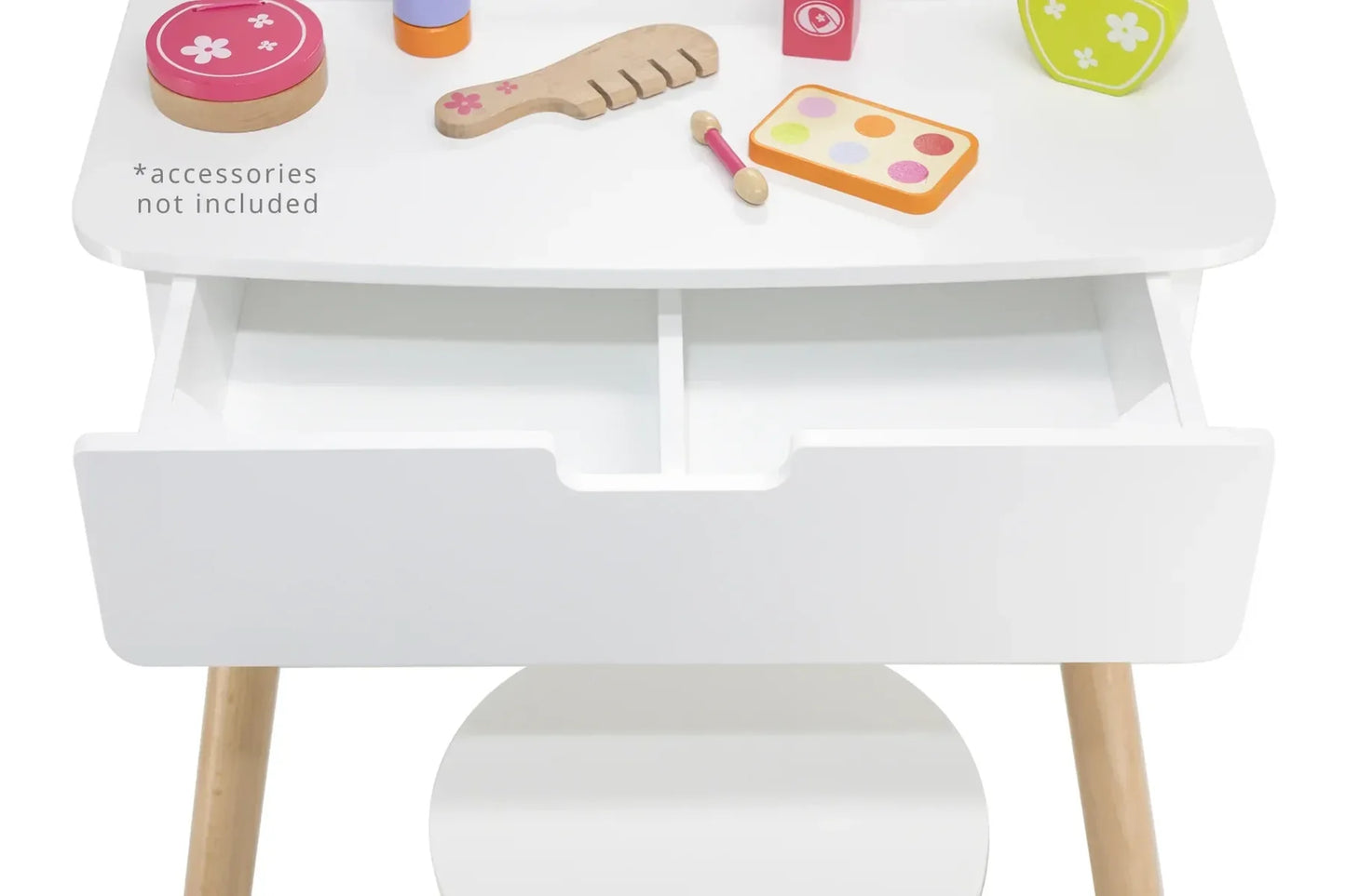 Wooden Kids Dressing Table with Stool