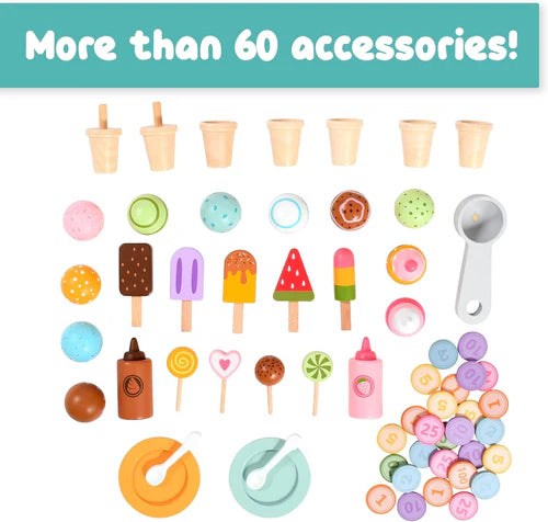 Wooden Ice Cream Cart