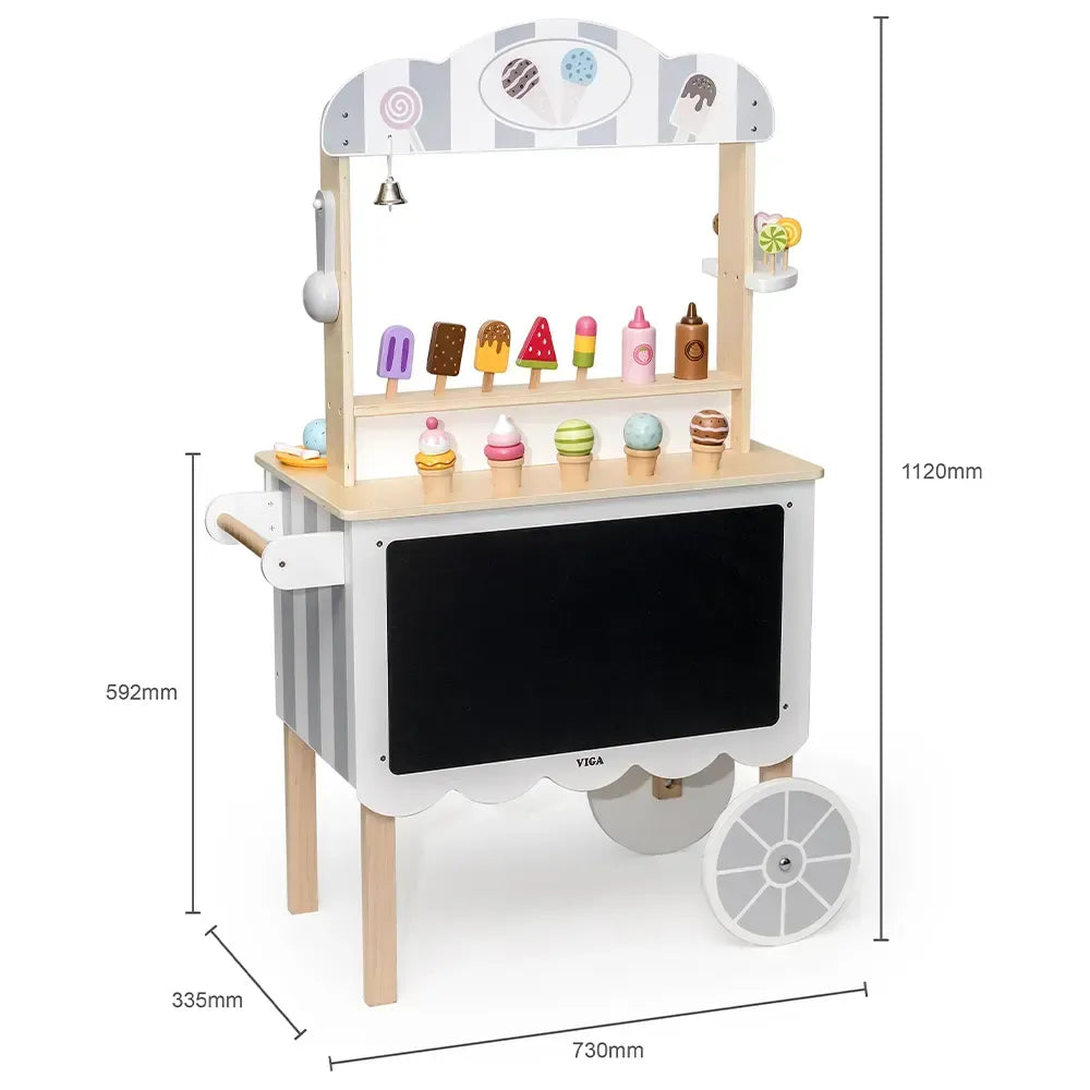Wooden Ice Cream Cart