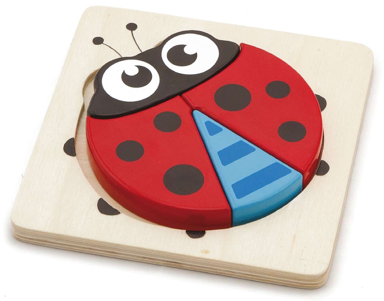 Wooden Shape Block Puzzle Ladybird