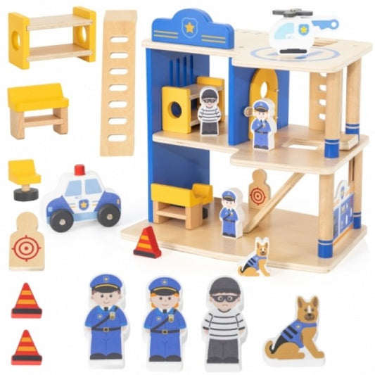 Wooden play police station