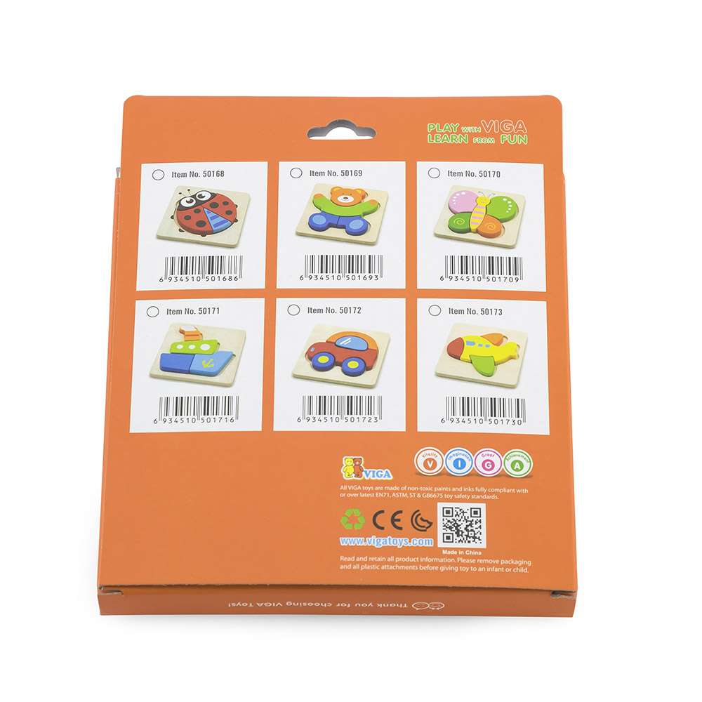 Wooden Shape Block Puzzle Ladybird