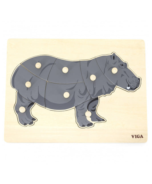 Wooden Hippo Puzzle