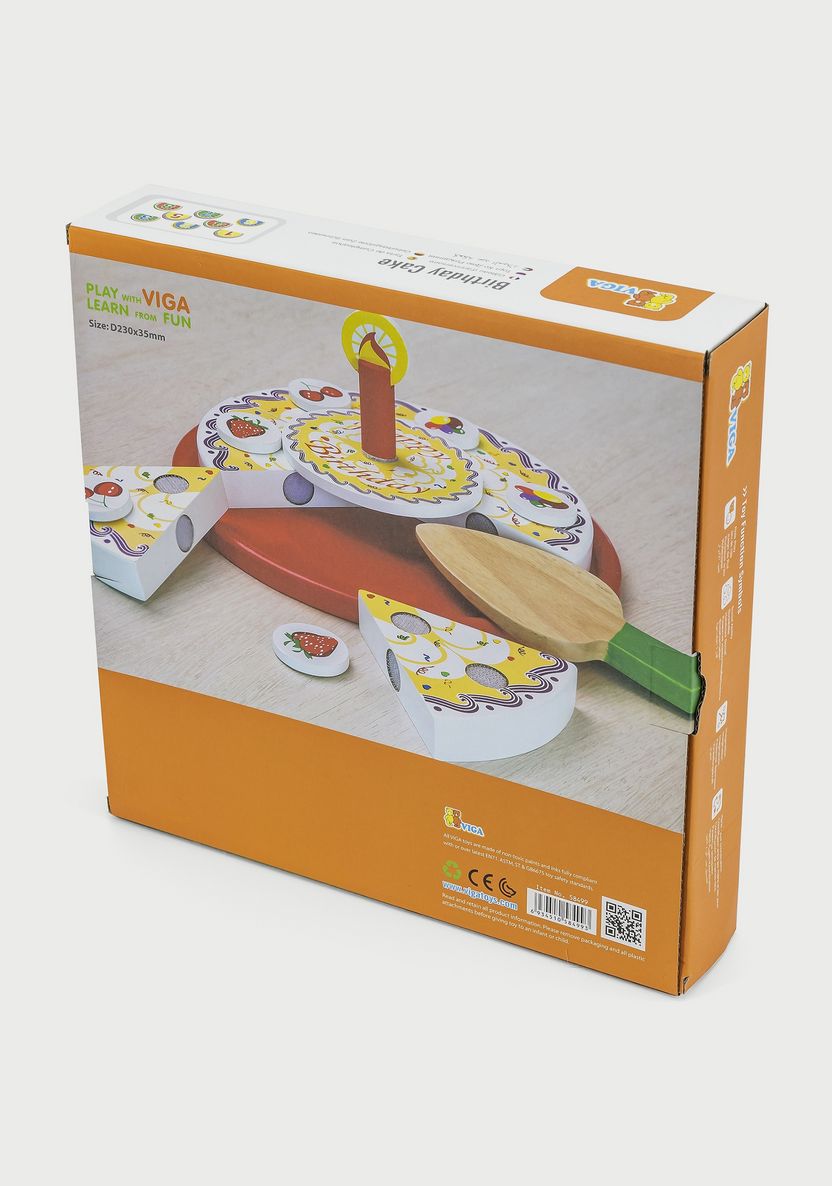 Wooden Happy Birthday Cake