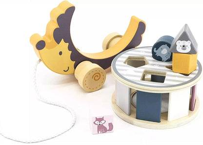 Wooden Sorter with Wheel