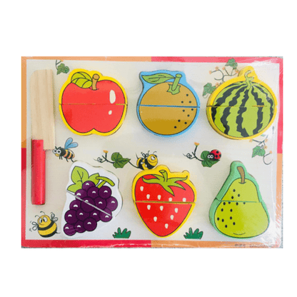 Fruit Cutout Puzzle with knife