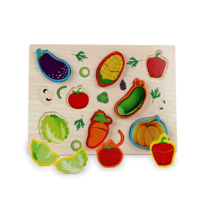 Fruit Cutout Puzzle with knife