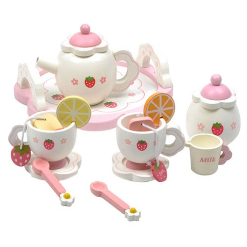 Wooden Sweet Strawberry Tea Set