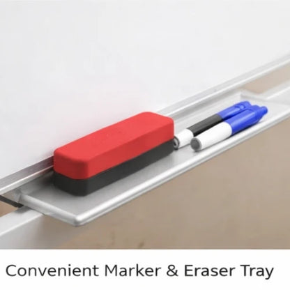 Double-Sided Magnetic Whiteboard with Wheels | Rotating Mobile Teaching Board