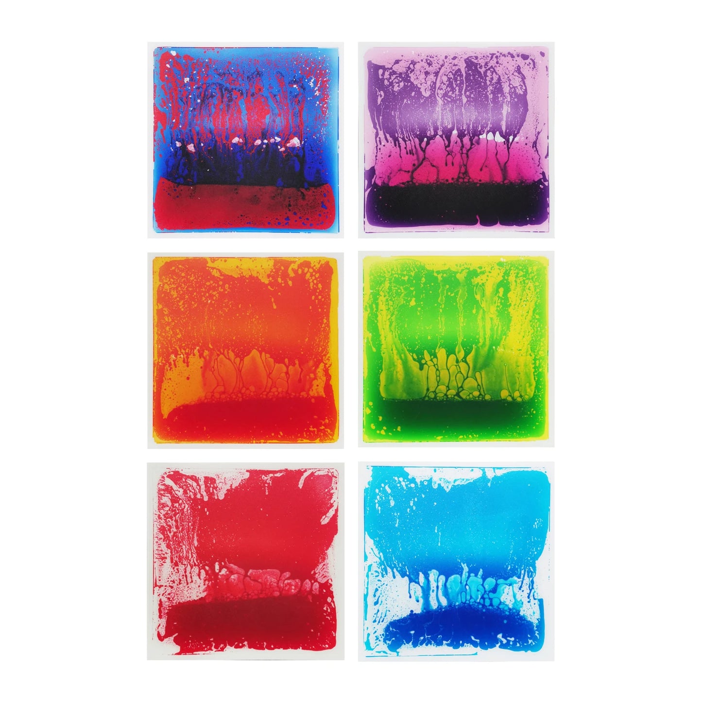 Playlearn Liquid Floor Tiles 4pc Square
