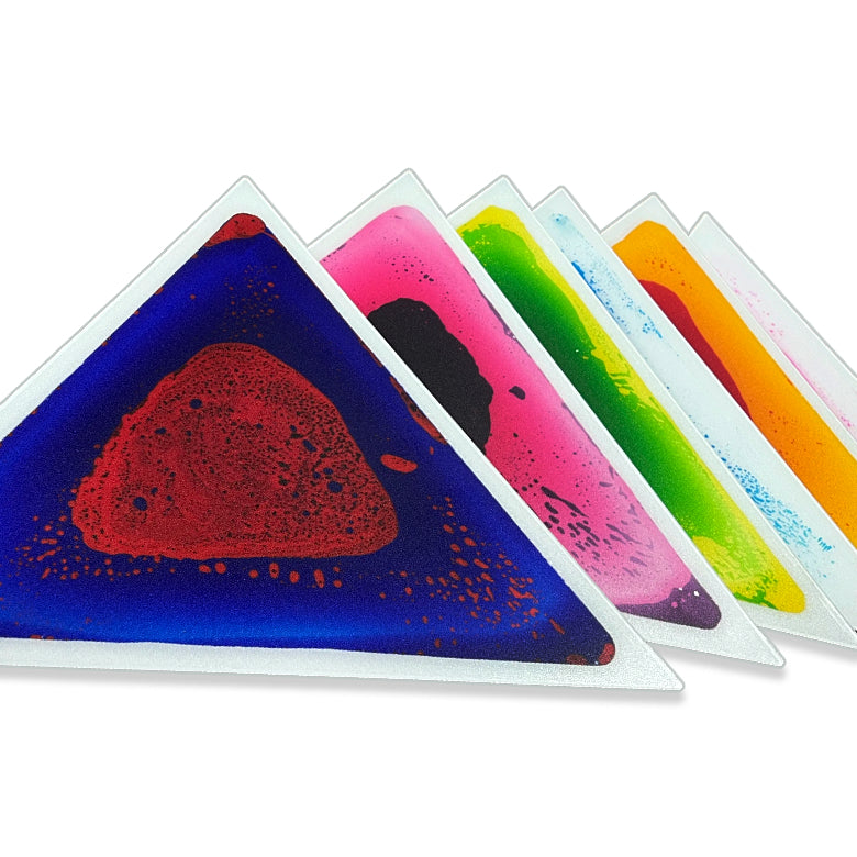Pressure Sensitive Color Changing Liquid Floor Tiles 6Pcs Triangle