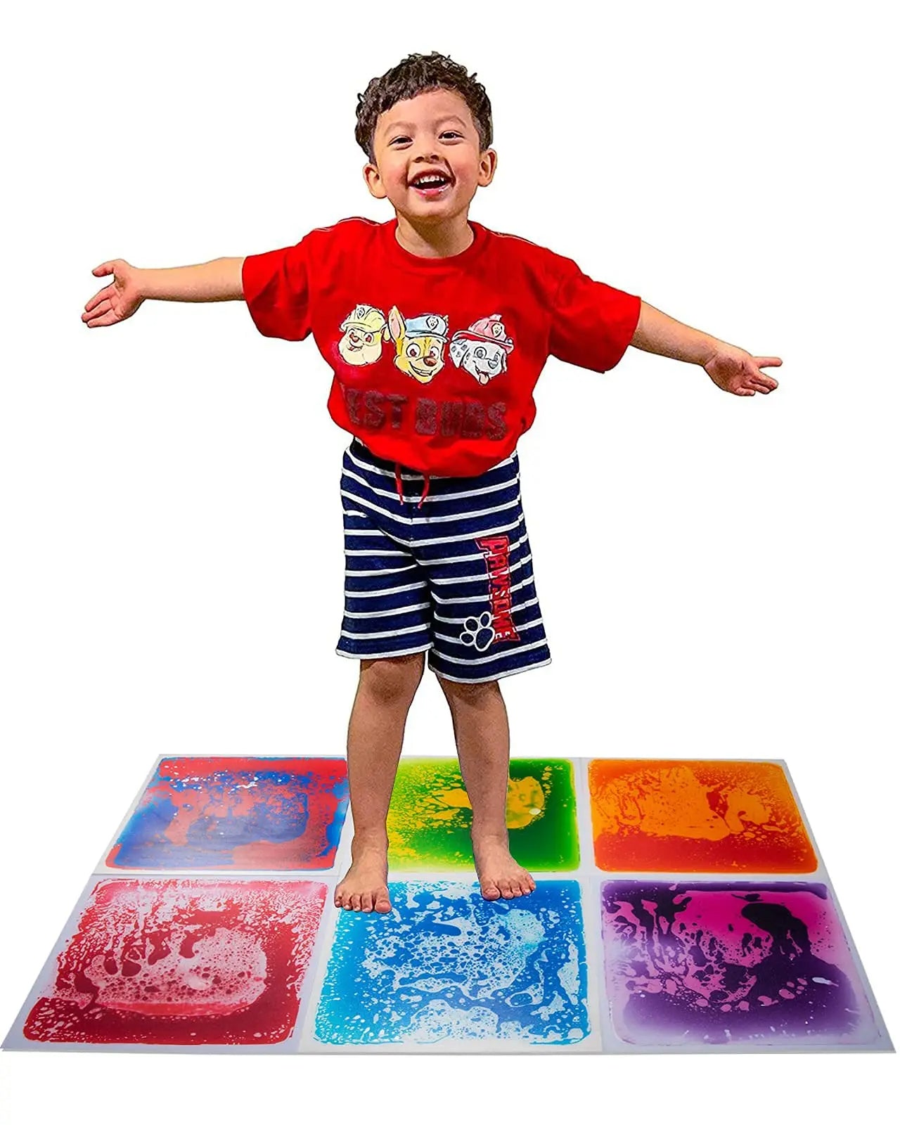 Playlearn Liquid Floor Tiles 4pc Square