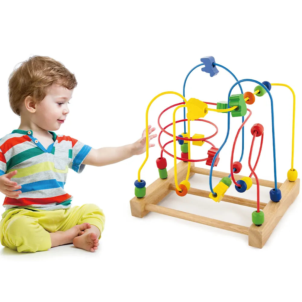 Wooden  Farm Beads Maze