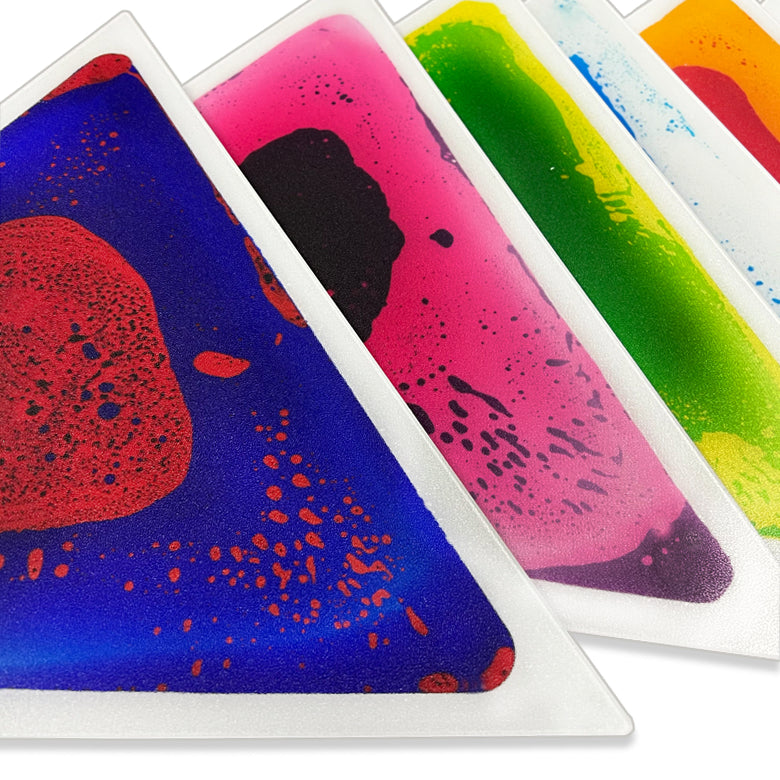 Pressure Sensitive Color Changing Liquid Floor Tiles 6Pcs Triangle