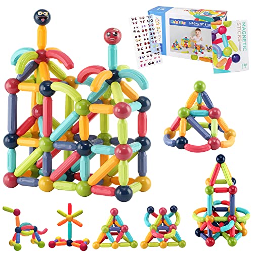 Magnetic Sticks 54 PCS | STEM Construction DIY Building Educational Toy Set