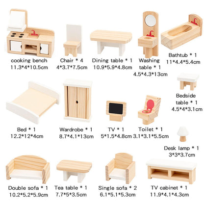 Wooden Dollhouse Furniture