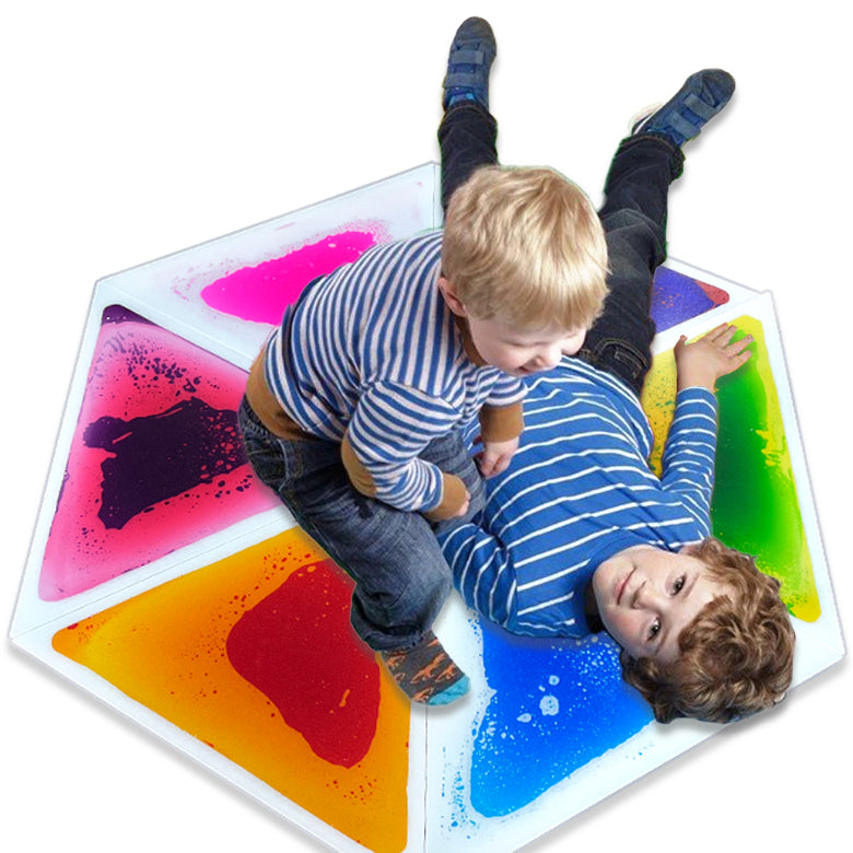Pressure Sensitive Color Changing Liquid Floor Tiles 6Pcs Triangle