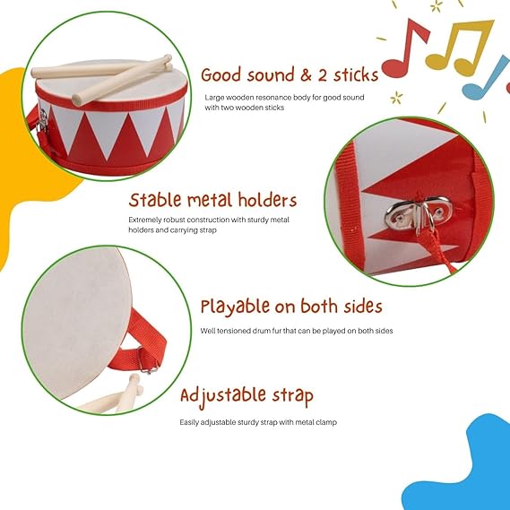 Drum, Wooden, Early Educational Musical Instrument for Children