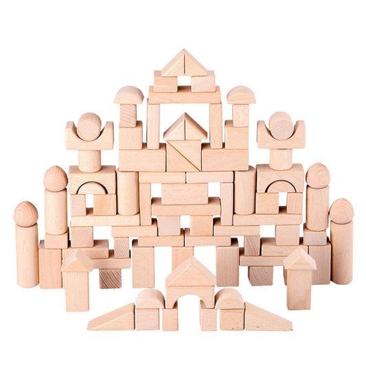 Wooden Building Blocks 100 pcs