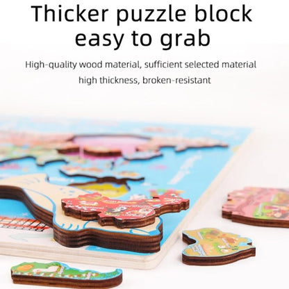 Magnetic Paradise World Map Jigsaw Puzzle for Kids