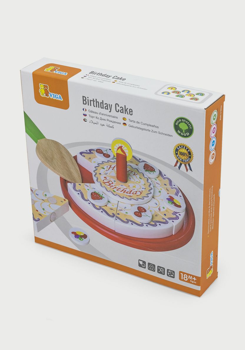 Wooden Happy Birthday Cake
