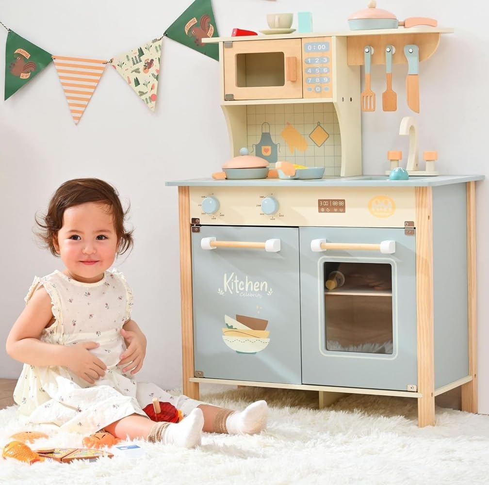 Wooden Kitchen For Kids Play