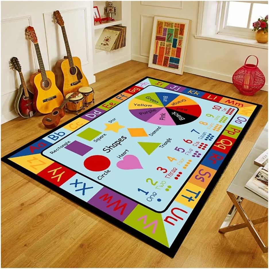 Carpet Kids Play Mat Number Alphabet Game Runner Mat, 160 x 230 cm
