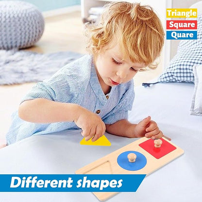 3 color shape board Knob Puzzle