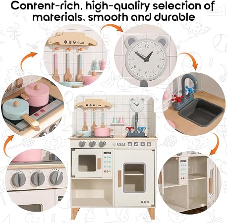 Wooden Kitchen For Kids Play